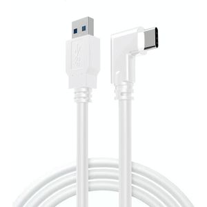 USB Man naar USB 3.2 Gen1 Type-C Elbow VR Link-kabel voor Oculus Quest 1/2  Kabellengte: 5m