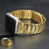 Aluminium legering Gear Matte Watch Band voor Apple Watch Series 7 45 mm / 6 &amp; SE &amp; 5 &amp; 4 44mm / 3 &amp; 2 &amp; 1 42 mm (Rose Gold)
