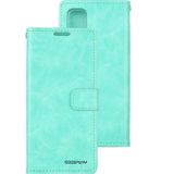 Voor Galaxy S20 Ultra GOOSPERY BLUE MOON DIARY Crazy Horse Texture Horizontal Flip Leather Case With Bracket &amp; Card Slot &amp; Wallet(Mint Green)