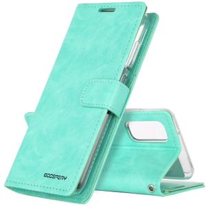 Voor Galaxy S20 Ultra GOOSPERY BLUE MOON DIARY Crazy Horse Texture Horizontal Flip Leather Case With Bracket &amp; Card Slot &amp; Wallet(Mint Green)