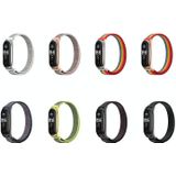 For Xiaomi Mi Band 6 / 5 / 4 / 3 Mijobs Nylon Loop Plus Strap Replacement Watchband(Seashell Silver)