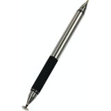 AT-12 3 in 1 Touch Screen Capacitieve Pen met Common Writing Pen &amp; Mobile Phone Writing Pen Functie is geschikt voor Apple / Huawei / Samsung(Silver)