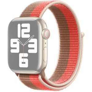Loop Type Sport Replacement Strap Watchband For Apple Watch Series 7 45mm / 6 &amp; SE &amp; 5 &amp; 4 44mm / 3 &amp; 2 &amp; 1 42mm (Pomelo Pink Wheat)