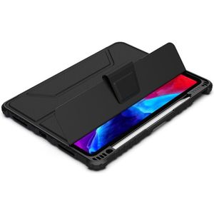 NILLKIN Armoured Flip Cover Lederen Case Met Standaard &amp; Pen Slot &amp; Slaapfunctie Voor iPad Air 2020 10.9 / Air 4 / Pro 11 inch (2020)