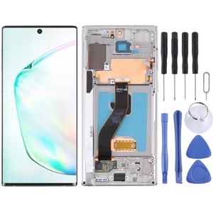 Originele Lcd-scherm en Digitizer Volledige Montage Met Frame voor Samsung Galaxy Note10/Note10 5G SM-N971/N970 (Grijs)