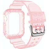 Transparante horlogeband voor Apple Watch Series 7 41 mm / 6 &amp; SE &amp; 5 &amp; 4 40mm / 3 &amp; 2 &amp; 1 38 mm (transparant roze)
