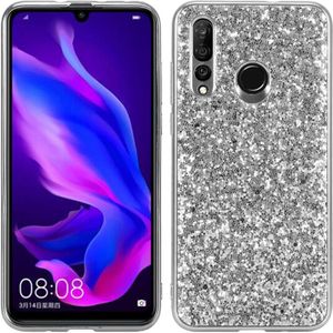 Glitter poeder schokbestendig TPU Case voor Huawei Nova 4 (zilver)