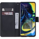 Voor Galaxy A80/A90 geschilderde patroon horizontale Flip leergeval  met portemonnee &amp; houder &amp; kaartsleuven &amp; Lanyard (One-Eyed Mouse)
