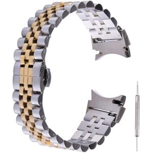 Voor Samsung Galaxy Watch4 40mm / 44mm vijf-bead roestvrijstalen vervangingsriem horlogeband