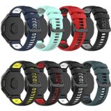 Voor Garmin Forerunner 630 Tweekleurige siliconen horlogeband (zwart + rood)