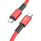 hoco X85 60W USB-C / Type-C naar USB-C / Type-C sterkte oplaadgegevenskabel : 1 m