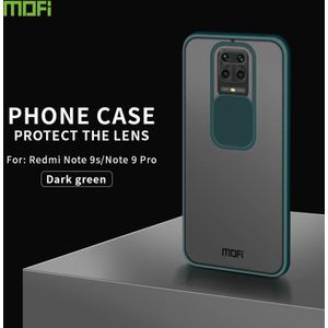 Voor Xiaomi Redmi Note 9S / Note9Pro MOFI Xing Dun-serie Doorzichtige frosted PC + TPU Privacy Anti-glare Shockproof All-inclusive Protective Case(Groen)