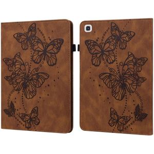 Voor Samsung Galaxy Tab A7 10.4  T500 / T505 Reliëf Butterfly Pattern Horizontal Flip Leather Tablet Case (Brown)