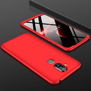 GKK drie stage splicing volledige dekking PC Case voor Nokia 8 1/X7 (rood)