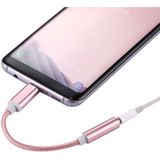 USB-C / Type-C Male naar 3.5mm Female golf structuur Audio Adapter voor Samsung Galaxy S8 &amp; S8 PLUS / LG G6 / Huawei P10 &amp; P10 Plus / Oneplus 5 / Xiaomi Mi6 &amp; Max 2 / en andere Smartphones  Lengte: ongeveer 10cm (Rose Goud)