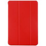 Litchi textuur horizontale Flip lederen draagtas met drie-vouwen houder voor iPad mini 4(Red)