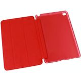 Litchi textuur horizontale Flip lederen draagtas met drie-vouwen houder voor iPad mini 4(Red)