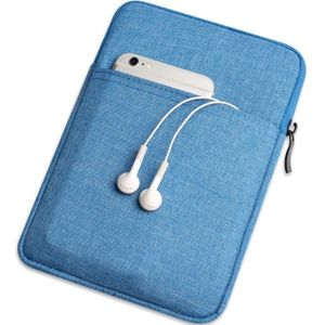 Schokbestendig canvas + ruimte katoen + pluche beschermende tas voor iPad Mini 5 2019 (meer blauw)