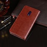 Voor OPPO K3 idewei Crazy Horse Texture Horizontale Flip Lederen Case met Holder &amp; Card Slots &amp; Wallet(Brown)