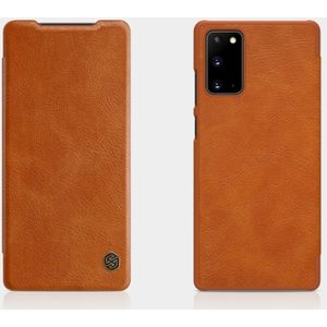 Voor Samsung Galaxy Note 20 NILLKIN QIN-serie Crazy Horse Texture Horizontale Flip Lederen case met kaartsleuf (Bruin)