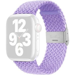 Nylon Braid One Buckle Replacement Watchband For Apple Watch Series 7 41mm / 6&amp;SE&amp;5&amp;4 40mm / 3&amp;2&amp;1 38mm(British Lavender)