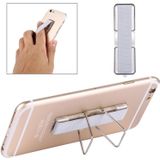 2 in 1 verstelbare universele Mini zelfklevende houder standaard + Slim vinger Grip  grootte: 7.3 x 2.2 x 0.3 cm  voor iPhone  Galaxy  Huawei  Xiaomi  LG  HTC en Tablets(Silver)