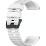 Voor Garmin Fenix 3 HR 26mm Horizontale Textuur Siliconen Horlogeband met Removal Tool (Wit)