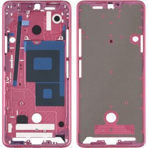 Front behuizing LCD frame bezel Plate voor LG G7 ThinQ/G710 (roze)