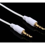 Goud geplateerde 3 5 mm Jack AUX intrekbare kabel voor iPhone / iPod / MP3 speler / mobiele telefoons / andere apparaten met een standaard 3.5mm hoofdtelefoonhefboom  lengte: 11cm (kan worden uitgebreid tot 80cm)  White(White)