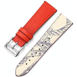 Voor Huawei Watch3/Watch3 Pro 22mm SuperShift Contrast Pin Buckle Leather Watch Band (oranje+patroon)