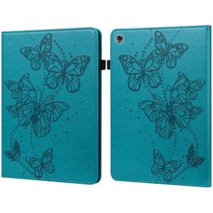 Voor Huawei Mediapad M5 Lite 10 Inch Reliëf Butterfly Patroon Horizontale Flip Lederen Tablet Case