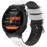 Voor Garmin Forerunner 220 Silicone Sports Two-Color Watch Band (White+Black)
