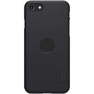 Voor iPhone 7 / 8 / SE 2020 NILLKIN Frosted Concave-convex Texture PC Case met Logo Cutout(Zwart)