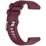 Voor Garmin Forerunner 955 /255 /745 22 mm Silicone Watch Band (Wine Red)
