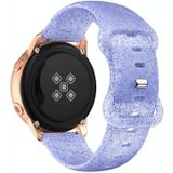 Voor Samsung Galaxy Watch Active Butterfly Buckle Silicone Watch Band (Blue Glitter)