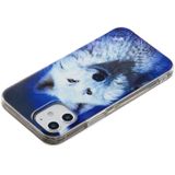 Voor iPhone 12 Lichtgevende TPU Soft Protective Case (Starry Sky Wolf)