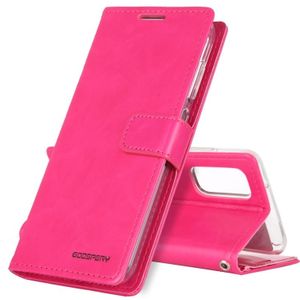 Voor Galaxy S20 Ultra GOOSPERY BLUE MOON DIARY Crazy Horse Texture Horizontal Flip Leather Case with bracket &amp; card slot &amp; Wallet(Rose Red)