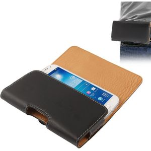 hard lederen hoesje met riemclip voor samsung galaxy s iv mini / i9190 (zwart)