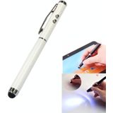 At-15 3 in 1 Mobile Phone Tablet Universal Handwriting Touch Screen with Red Laser &amp; LED Light Function(White)