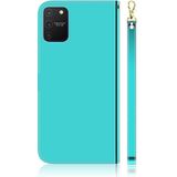Voor Galaxy S10 Lite / A91 Lmitated Mirror Surface Horizontal Flip Leather Case met Holder &amp; Card Slots &amp; Wallet &amp; Lanyard(Mint Green)