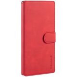 Dg. MING retro olie kant horizontale flip case met houder &amp; kaartsleuven &amp; portemonnee voor Galaxy Note 10 + (rood)