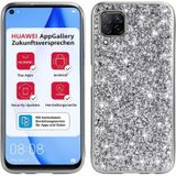 Voor Huawei P40 Lite Glitter Powder Shockproof TPU Beschermhoes (Zilver)