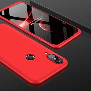 GKK voor Huawei P20 Lite PC 360 graden volledige dekking beschermende case terug cover (rood)