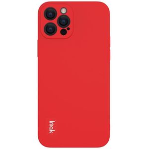 IMAK UC-2-serie Shockproof Full Coverage Soft TPU Case voor iPhone 12 Pro Max(Rood)