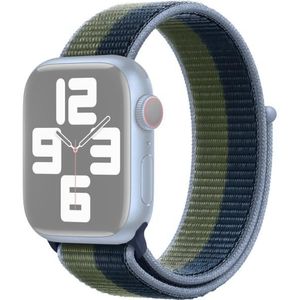 Loop Type Sport Replacement Strap Watchband For Apple Watch Series 7 45mm / 6 &amp; SE &amp; 5 &amp; 4 44mm / 3 &amp; 2 &amp; 1 42mm (Blue Green)