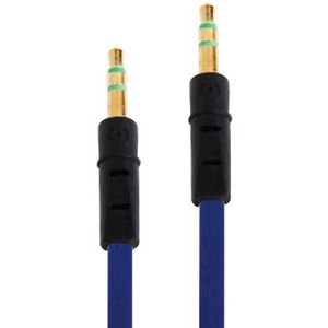 Noodle stijl 3.5mm Jack-kabel van de oortelefoon voor iPhone 5 / iPhone 4 &amp; 4S / 3 g / 3G / iPad 4 / iPad mini / mini 2 Retina / nieuwe iPad / iPad 2 / iTouch / MP3  lengte: 1m (donkerblauw)