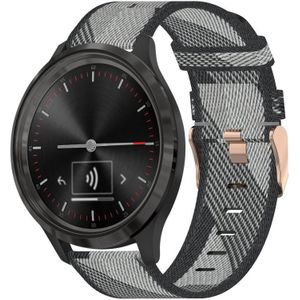 Voor Garmin Vivomove 3s 18 mm nylon geweven horlogeband