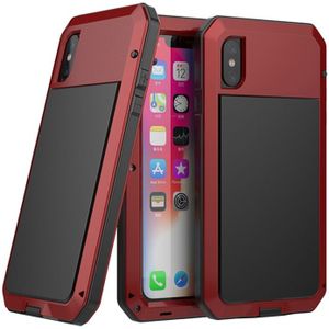 Metalen schokbestendige waterdichte beschermhoes voor iPhone XS Max (rood)