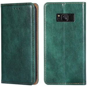 Voor Samsung Galaxy S8 PU + TPU Gloss Oil Solid Color Magnetische Horizontale Flip Lederen Case met Houder &amp; Kaart Slot &amp; Portemonnee (Groen)