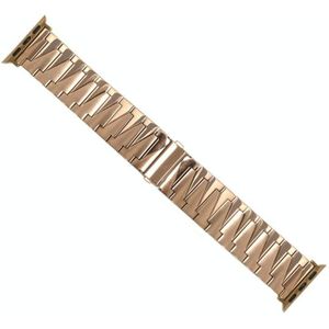 Aluminium legering Gear Matte Watch Band voor Apple Watch Series 7 41mm / 6 &amp; SE &amp; 5 &amp; 4 40mm / 3 &amp; 2 &amp; 1 38 mm (Rose Gold)